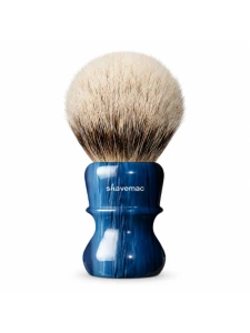 Shavemac Silvertip Blue Marble - pędzel z knotem z sierści borsuka